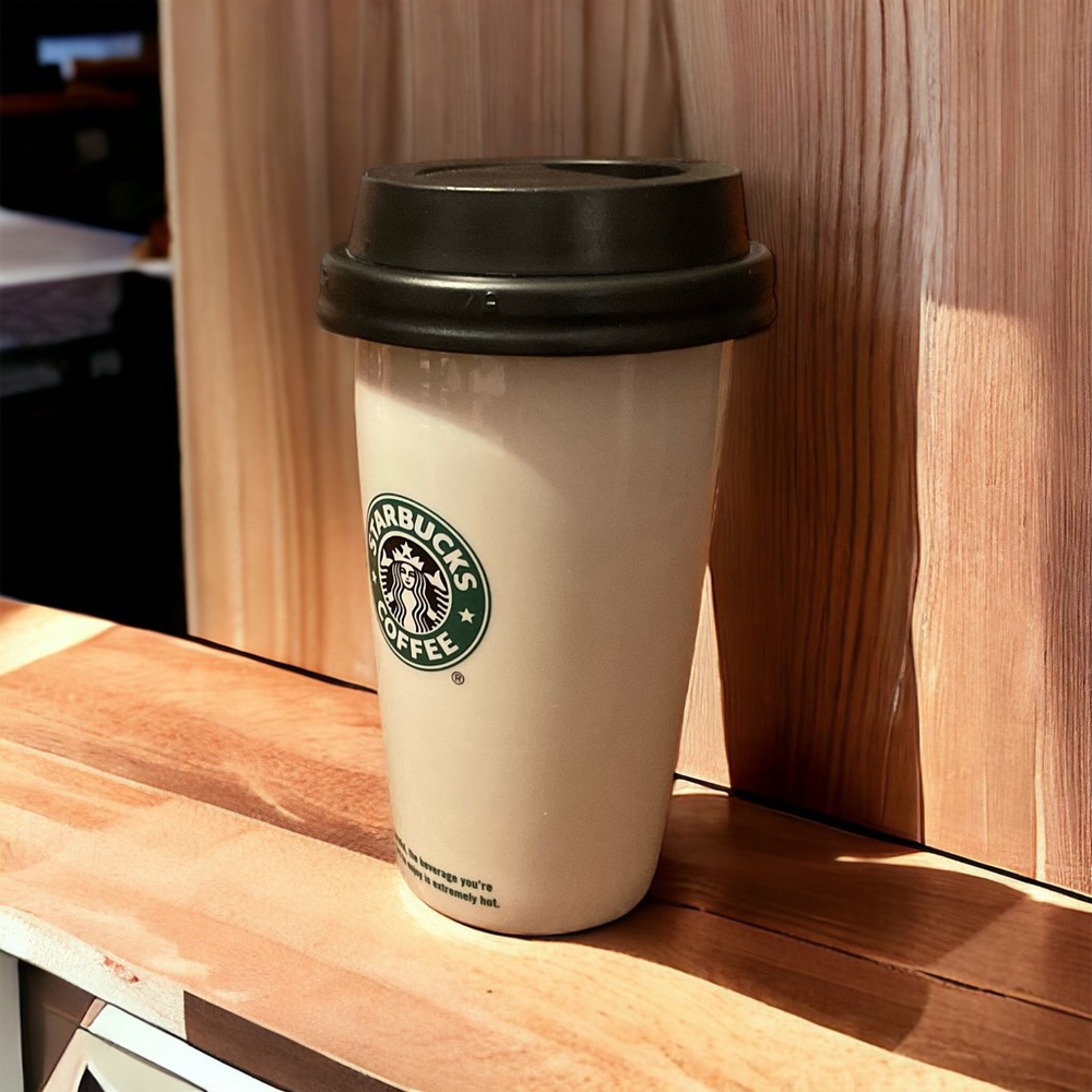 Starbucks Classic Logo Thermal Glass 12 Ounce Travel Cup! - Picture 14 of 16